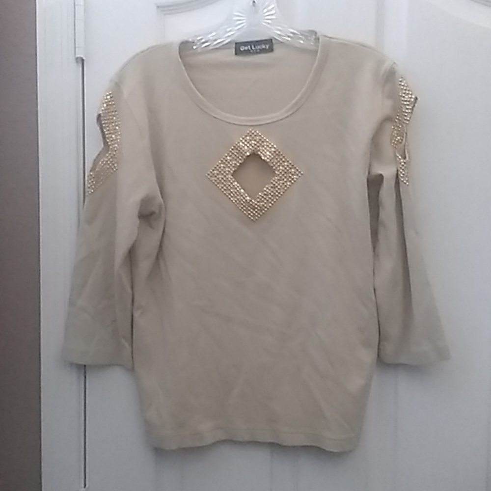 FINAL MARKDOWN Ladies' Get Lucky Embellished Top (Bust 39")